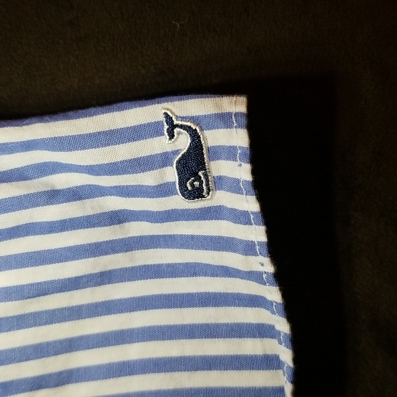 Vineyard Vines Target Women Off The Shoulder Top Shirt Blue White Striped XS - Picture 4 of 6